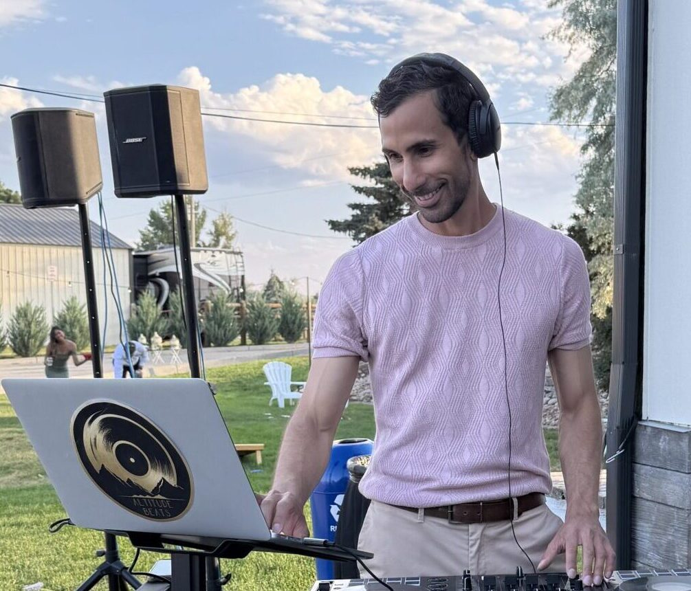 Romantic first dance with elegant sound and lighting at a Colorado wedding